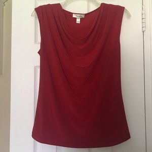 Sleeveless Red Blouse S